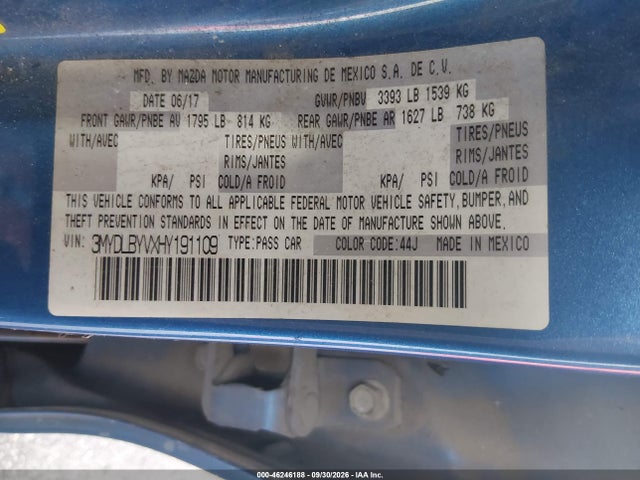 2017 TOYOTA YARIS IA 9