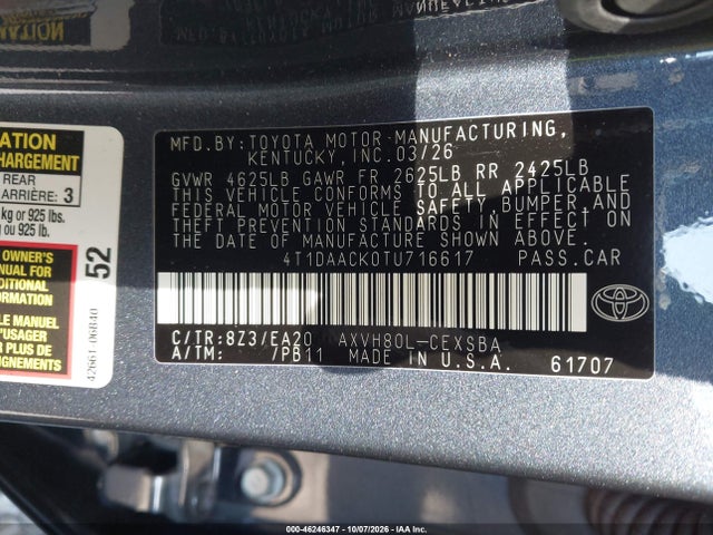 2026 TOYOTA CAMRY SE 9