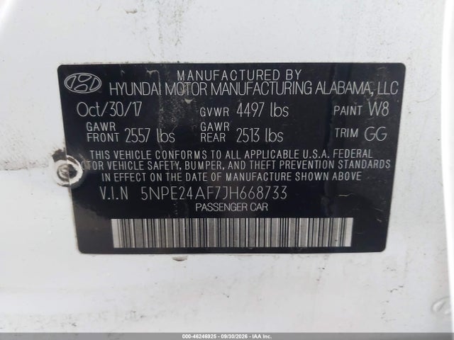 2018 HYUNDAI SONATA SE 9