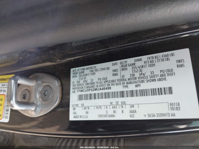 2021 FORD ESCAPE S 9