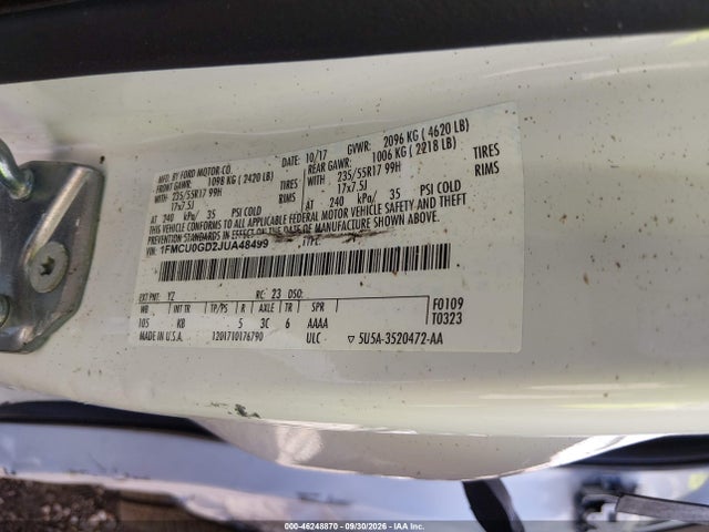 2018 FORD ESCAPE SE 9