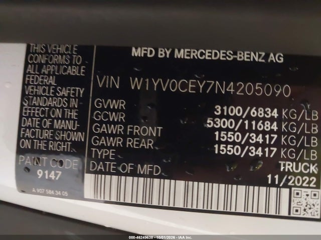 2022 MERCEDES-BENZ METRIS 9