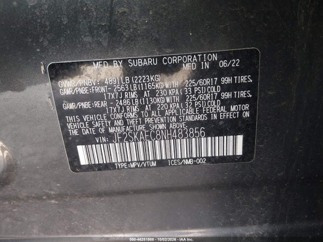 2022 SUBARU FORESTER PREMIUM 9