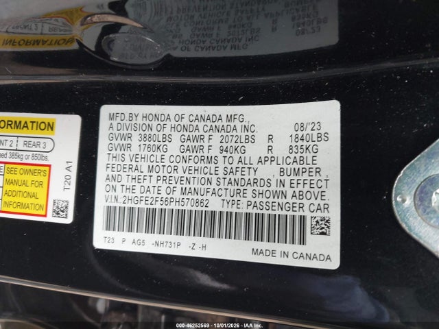 2023 HONDA CIVIC SPORT 9