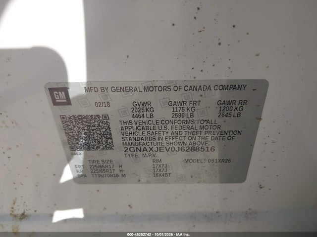 2018 CHEVROLET EQUINOX LT 9