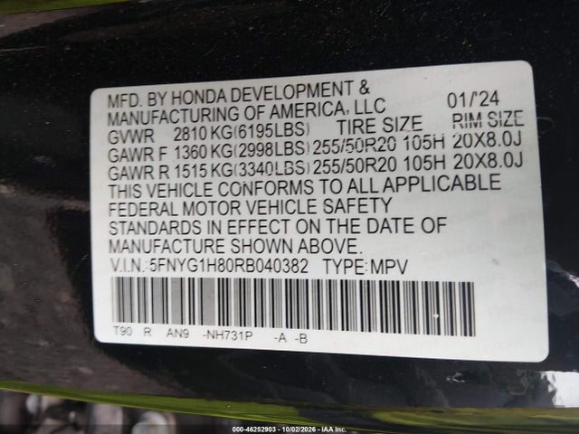 2024 HONDA PILOT ELITE 9