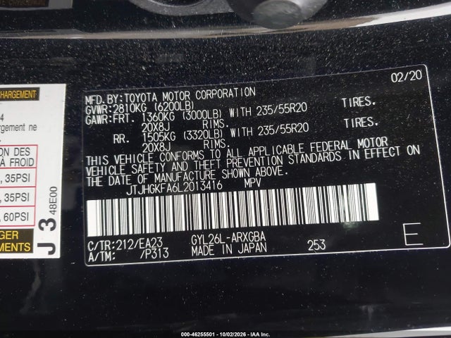 2020 LEXUS RX 450HL 9