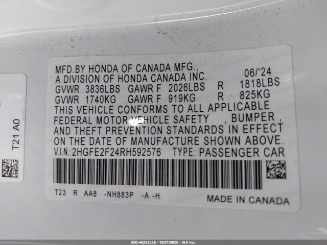 2024 HONDA CIVIC LX 9