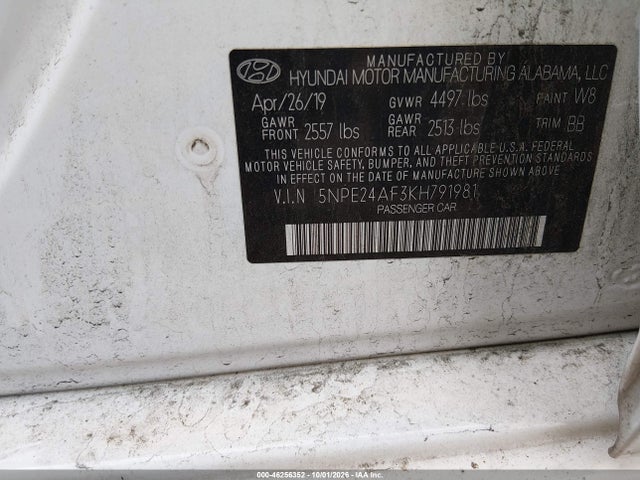 2019 HYUNDAI SONATA SE 9