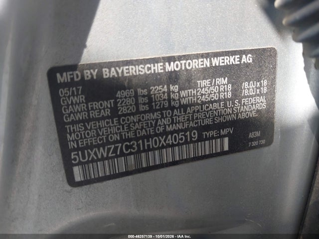 2017 BMW X3 9