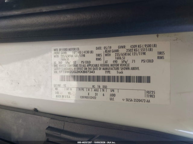 2019 FORD TRANSIT-350 9