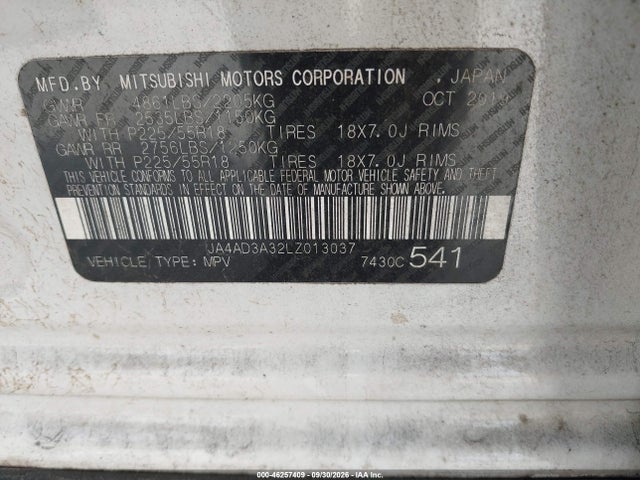 2020 MITSUBISHI OUTLANDER SEL 2.4 9