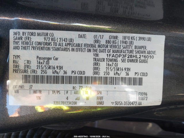 2017 FORD FOCUS SE 9