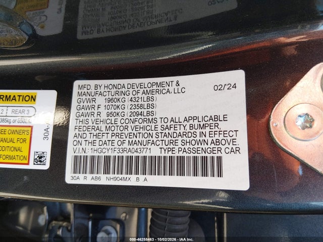 2024 HONDA ACCORD EX 9