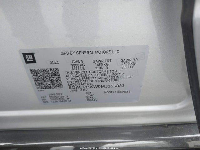 2021 BUICK ENCLAVE AWD PREMIUM 9