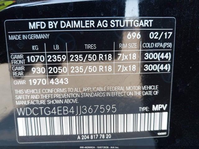 2018 MERCEDES-BENZ GLA 250 9
