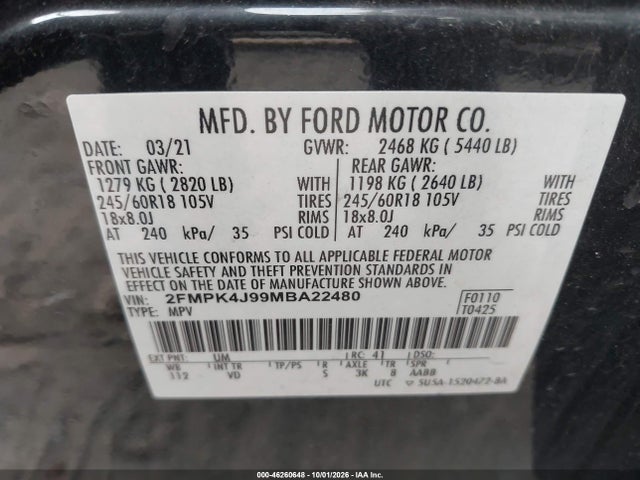 2021 FORD EDGE SEL 9