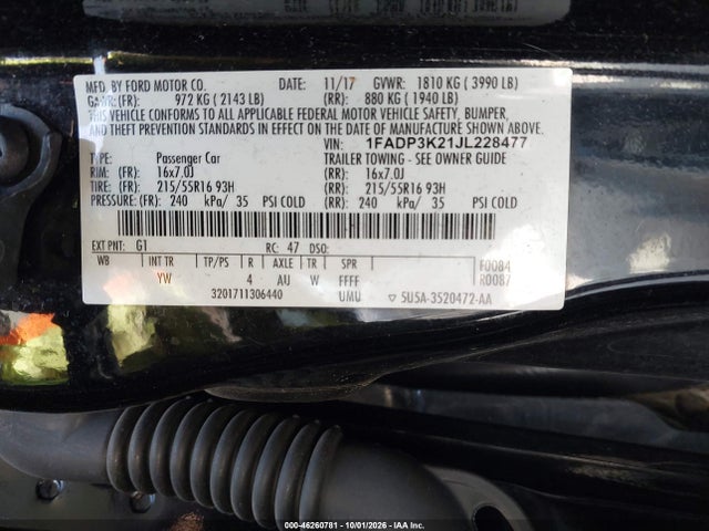 2018 FORD FOCUS SE 9
