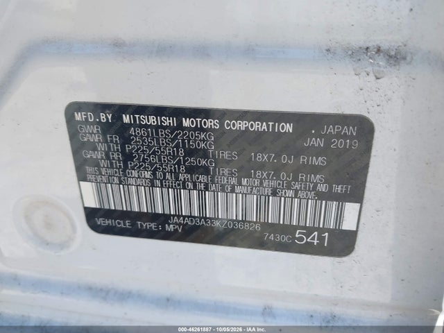 2019 MITSUBISHI OUTLANDER SEL 9