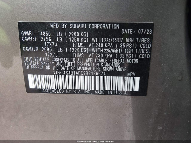 2024 SUBARU OUTBACK PREMIUM 9