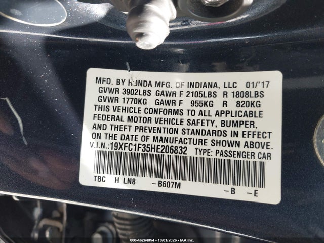 2017 HONDA CIVIC EX-T 9