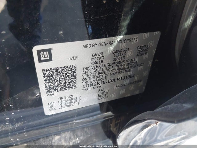 2020 CHEVROLET SUBURBAN 4WD LS 9