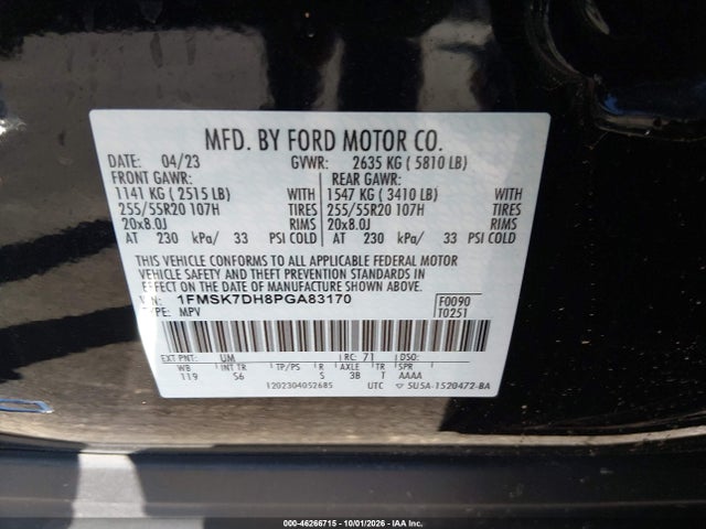 2023 FORD EXPLORER XLT 9