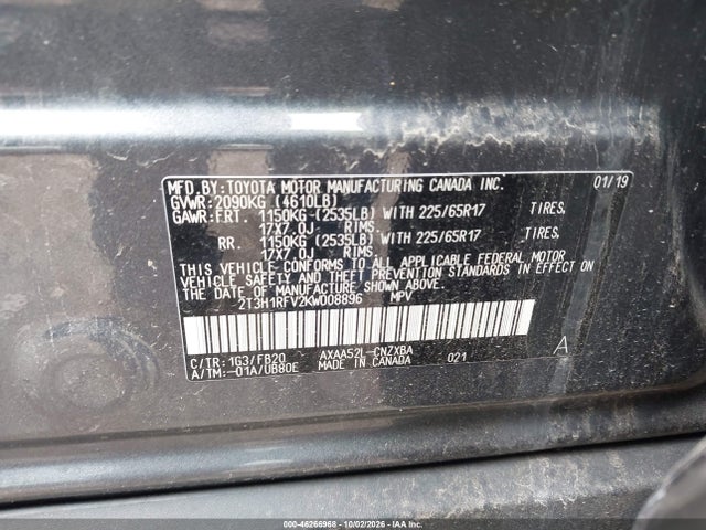 2019 TOYOTA RAV4 LE 9