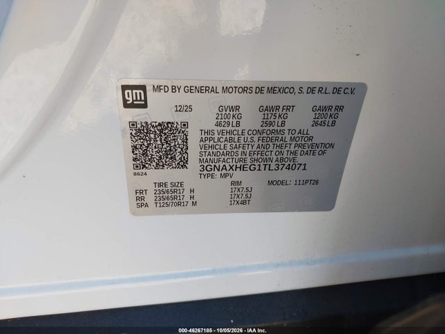 2026 CHEVROLET EQUINOX FWD LT 9