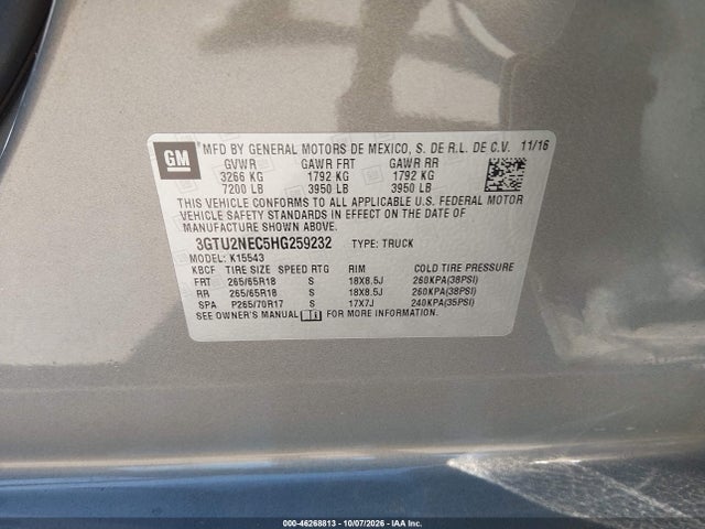 2017 GMC SIERRA 1500 SLT 9