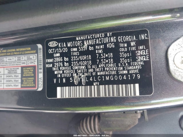 2021 KIA SORENTO S 9