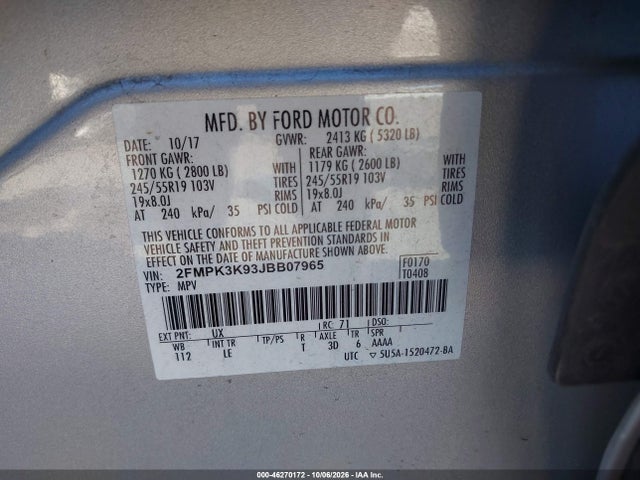 2018 FORD EDGE TITANIUM 9