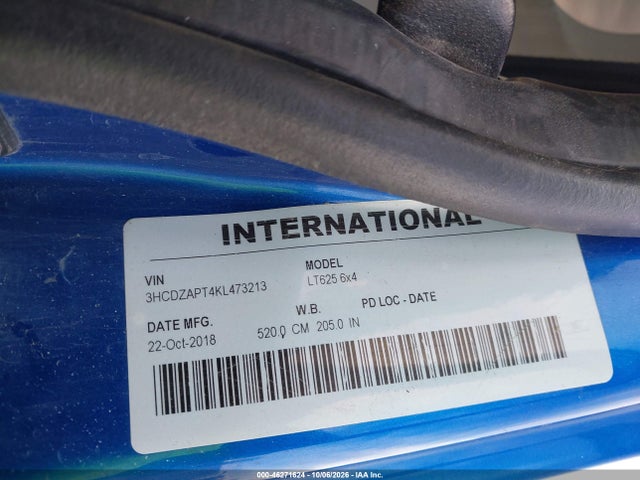 2019 INTERNATIONAL LT 9
