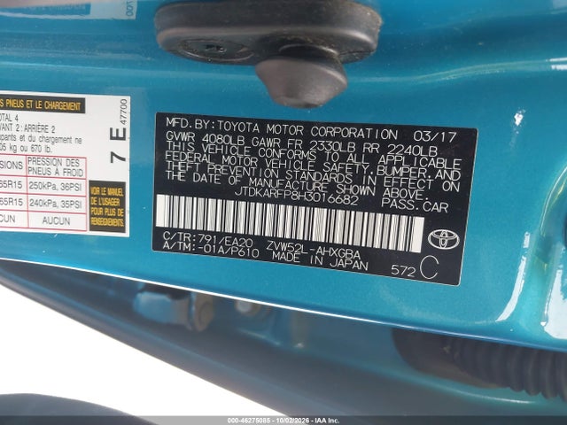 2017 TOYOTA PRIUS PRIME ADVANCED 9