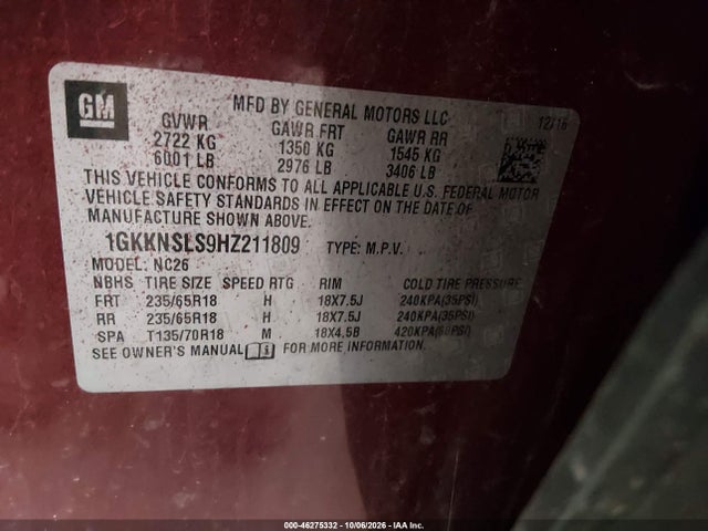 2017 GMC ACADIA SLE-2 9