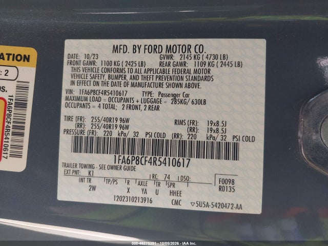 2024 FORD MUSTANG GT FASTBACK 9