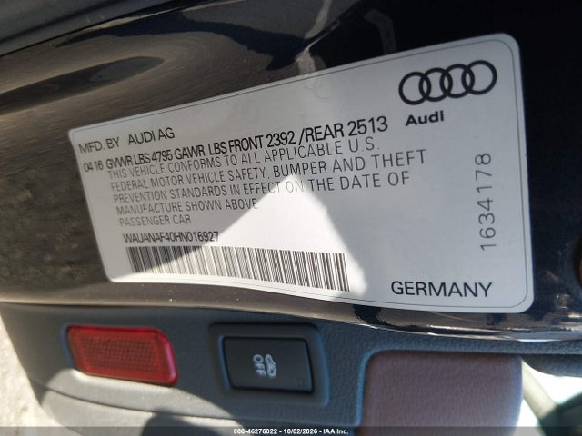 2017 AUDI A4 2.0T PREMIUM 9