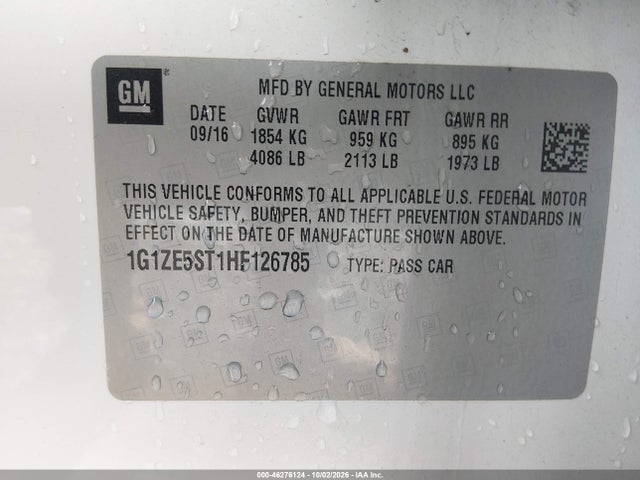 2017 CHEVROLET MALIBU 1LT 9