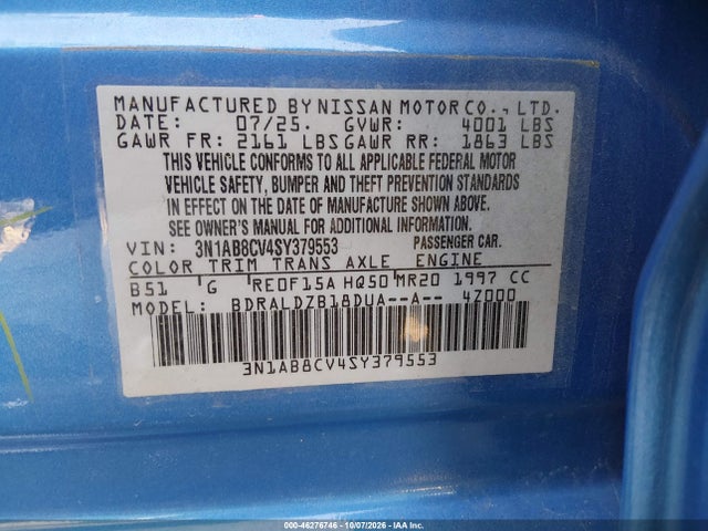 2025 NISSAN SENTRA SV 9