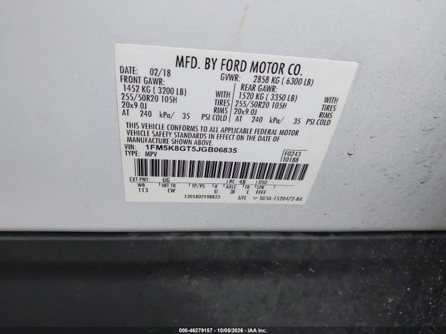 2018 FORD EXPLORER SPORT 9