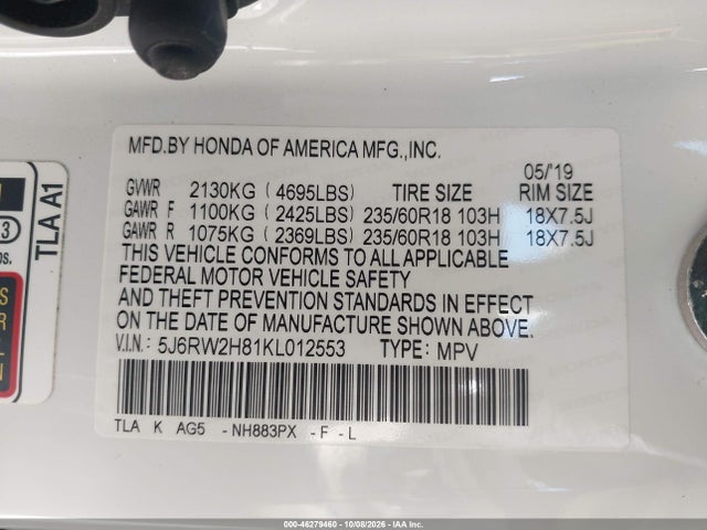 2019 HONDA CR-V EX-L 9