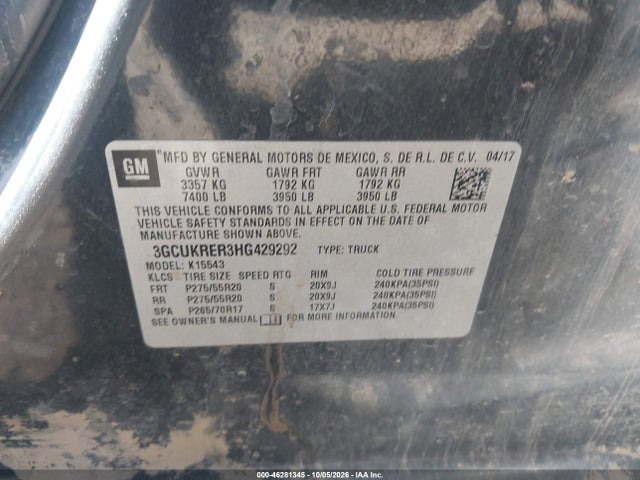 2017 CHEVROLET SILVERADO 1500 1LT 9