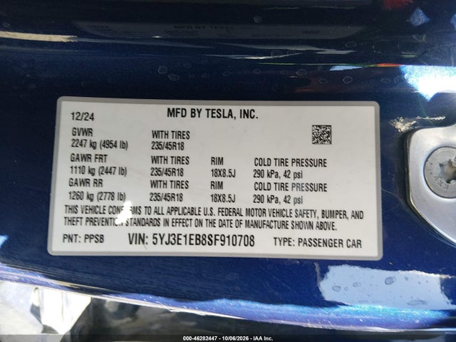 2025 TESLA MODEL 3 LONG RANGE ALL-WHEEL DRIVE 9