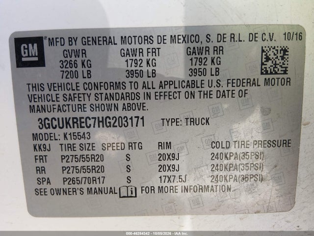 2017 CHEVROLET SILVERADO 1500 1LT 9