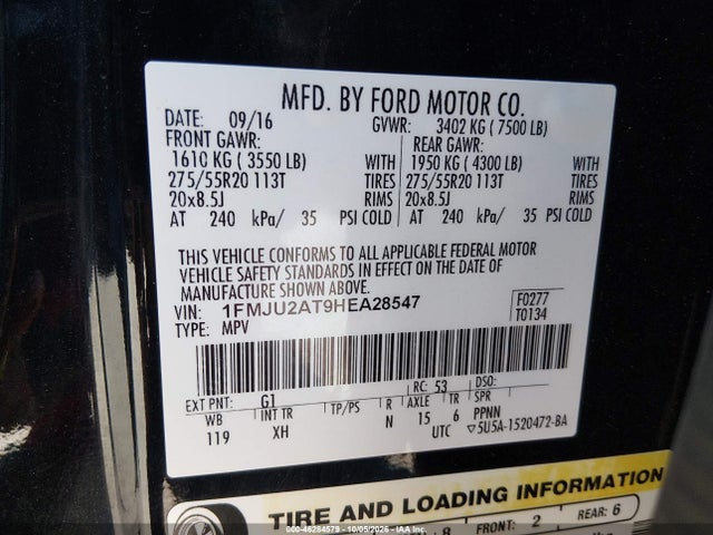 2017 FORD EXPEDITION LIMITED 9