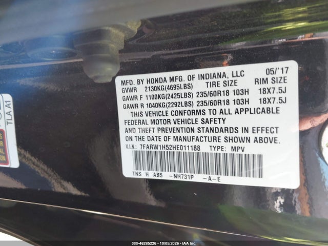 2017 HONDA CR-V EX 9