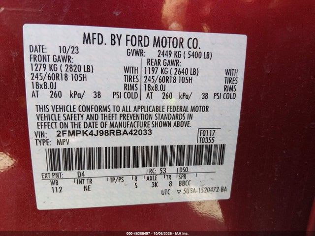 2024 FORD EDGE SEL 9