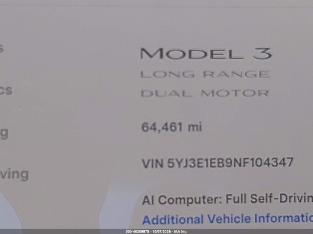 2022 TESLA MODEL 3 LONG RANGE DUAL MOTOR ALL-WHEEL DRIVE 13