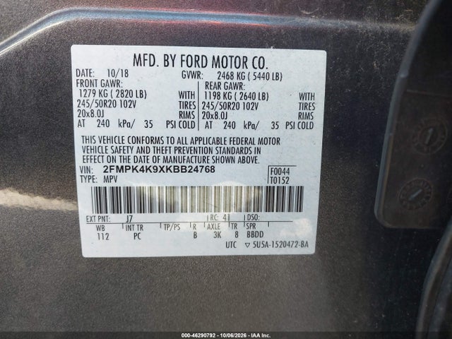 2019 FORD EDGE TITANIUM 9