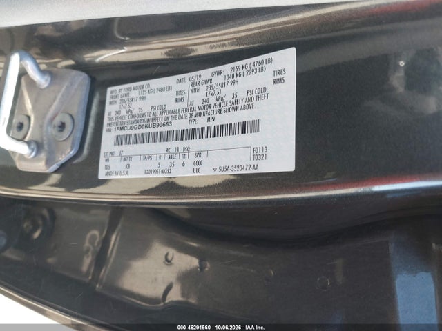2019 FORD ESCAPE SE 9